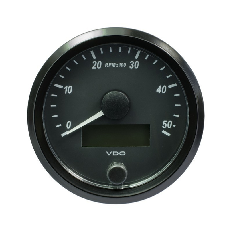 VDO SingleViu Tachometer 5.000 RPM Black 80mm